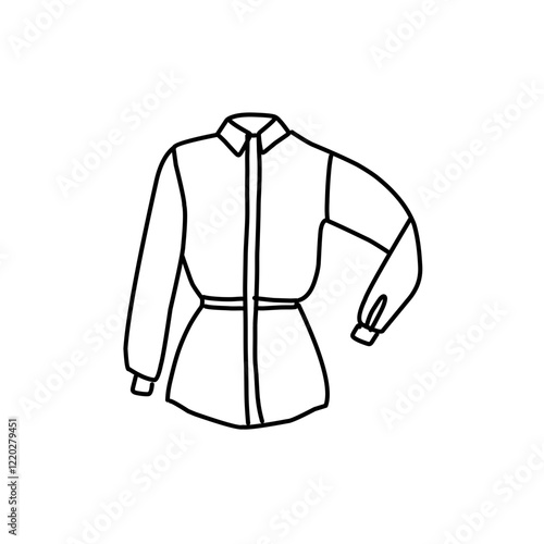 Fashion flat drawing line