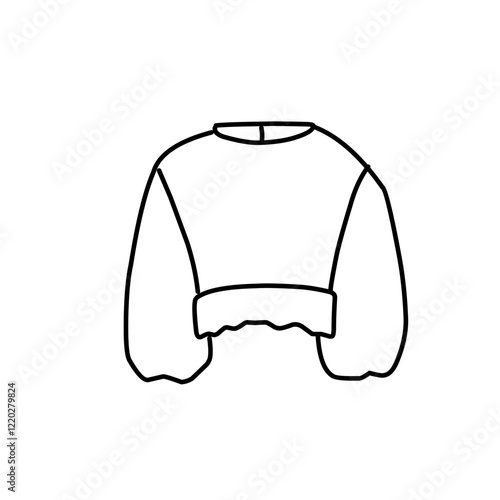 Fashion flat drawing line