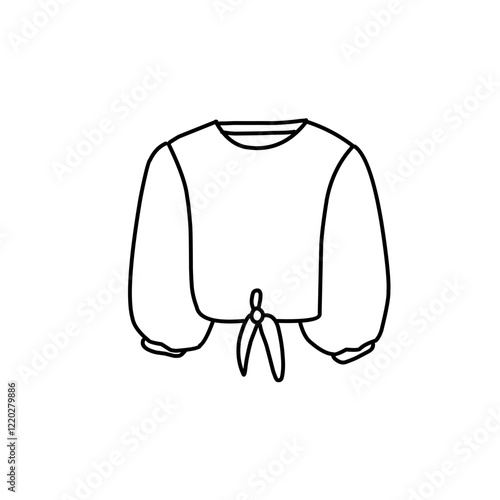 Fashion flat drawing line