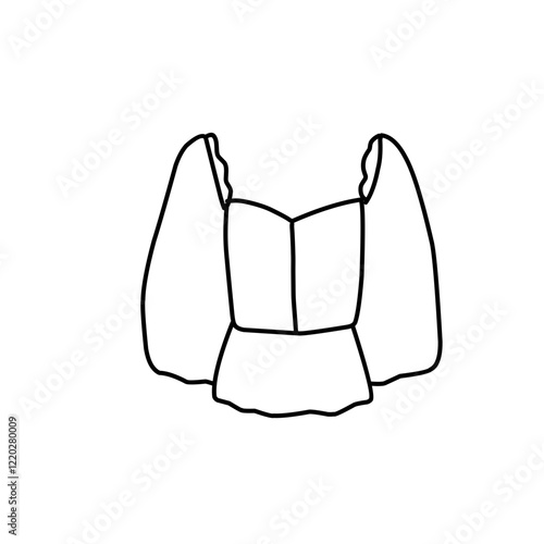 Fashion flat drawing line