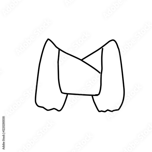 Fashion flat drawing line