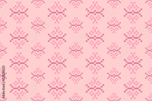 Seamless pixel pattern illustration 