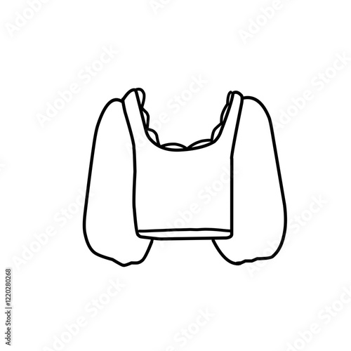 Fashion flat drawing line