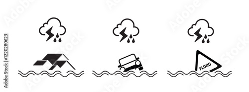 flood zone sign on white background	