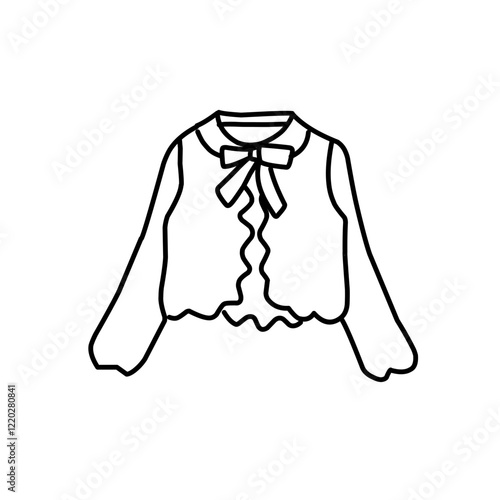 Fashion flat drawing line