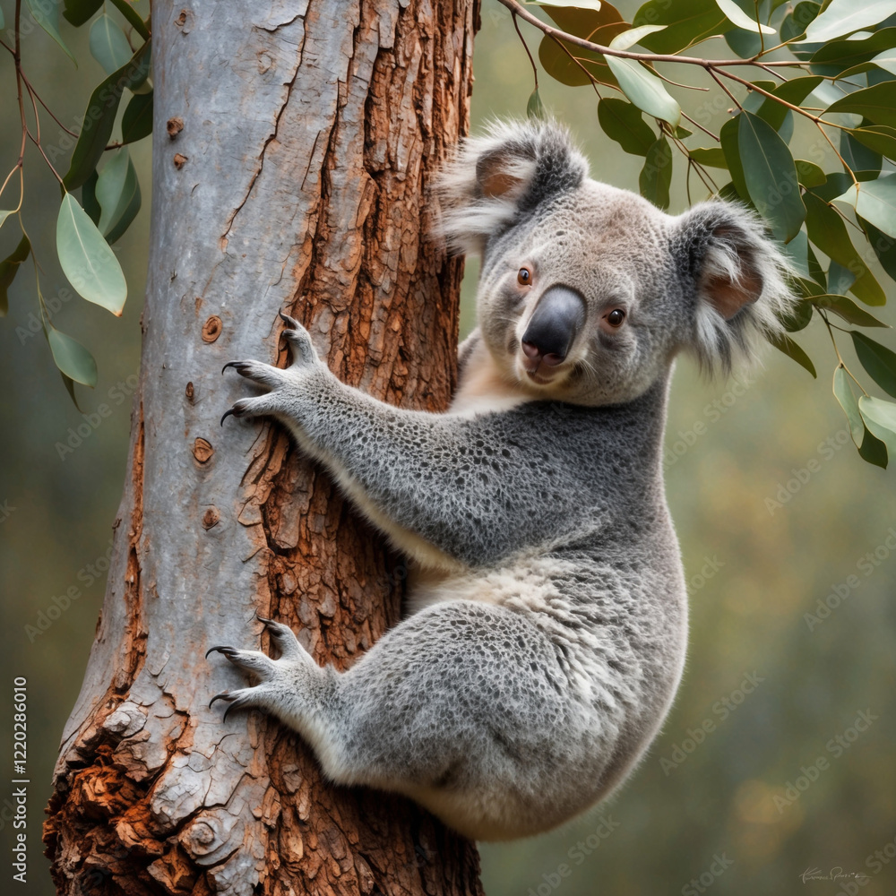 Obraz premium koala sitting in tree