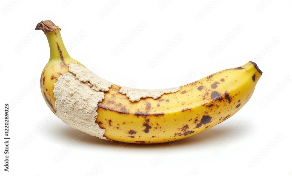 Ripe banana with unusual texture Ripe banana with unusual texture