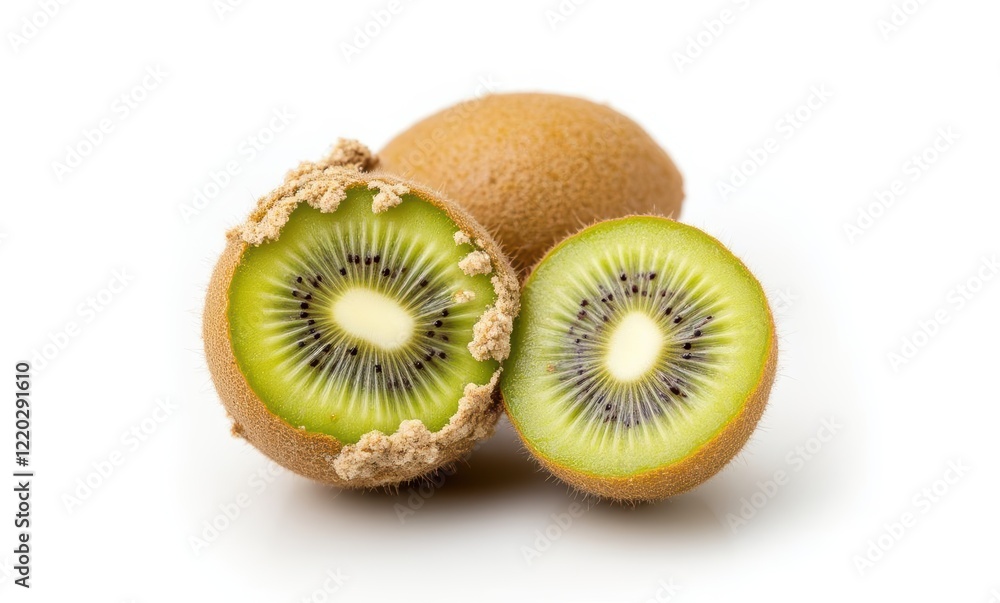 Fresh kiwifruit with vibrant green flesh Fresh kiwifruit with vibrant green flesh