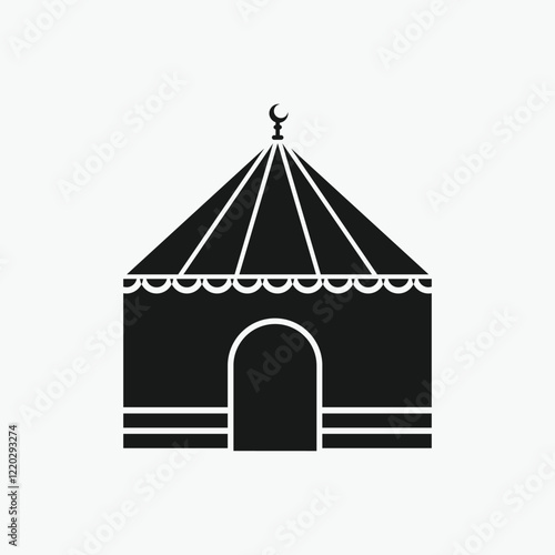 tent-like structure, possibly a mosque or prayer tent.