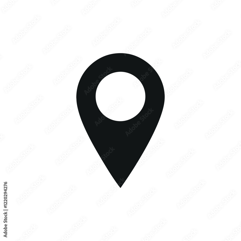 Minimalist Location Pin Icon – Modern Map Marker Design Minimalist Location Pin Icon – Modern Map Marker Design