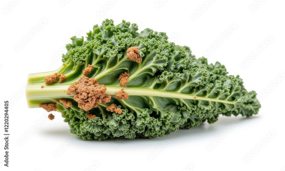 Fresh green kale with dirt particles Fresh green kale with dirt particles