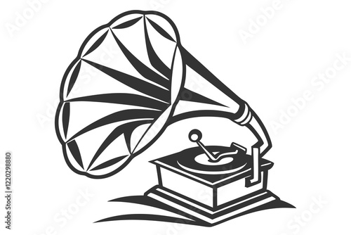 illustration of a gramophone