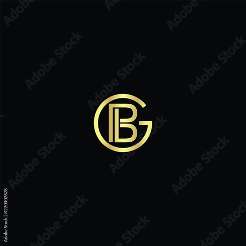 g p b logo design, initial letter logo