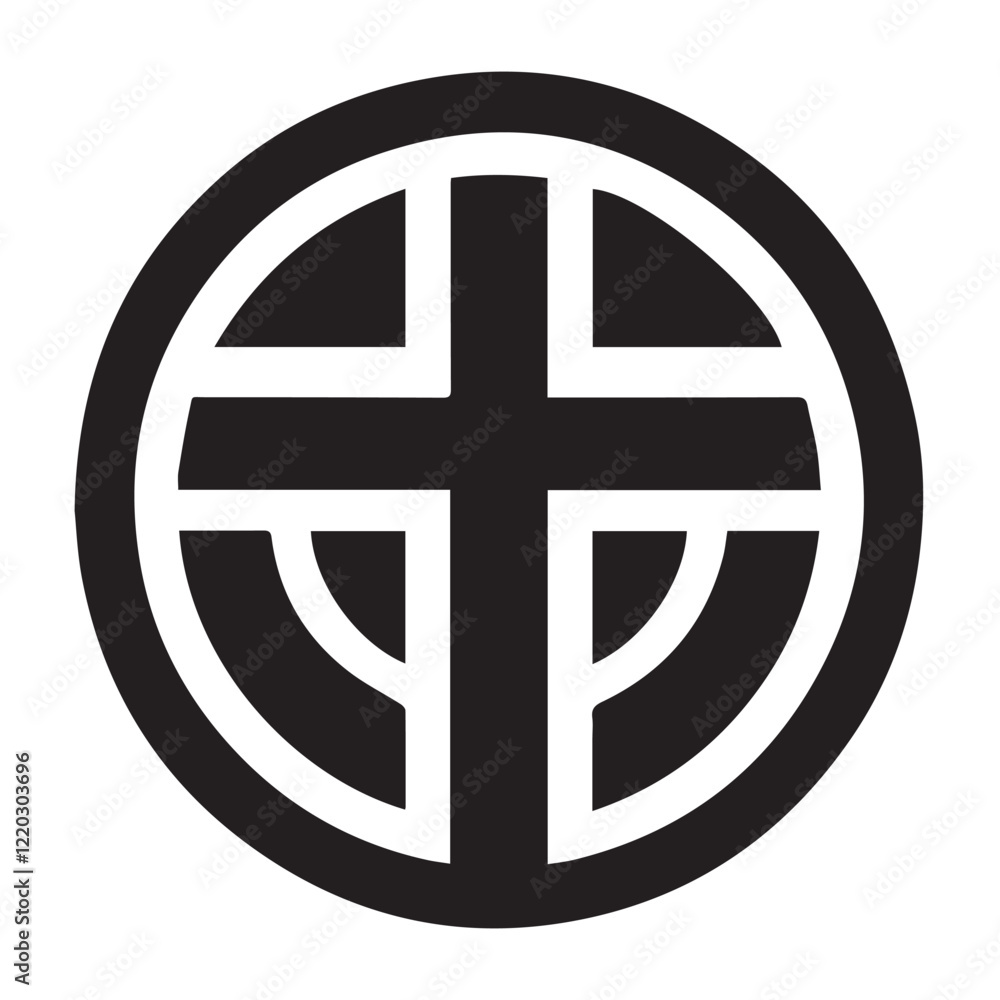 Simple black and white illustration of a church building. Simple black and white illustration of a church building.