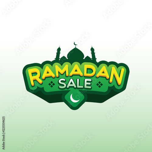 Ramadan sale logo banner for promotion on social media or website
