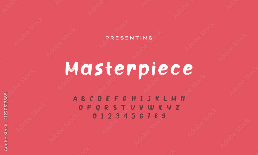 Stylish painted by a brush uppercase vector letters Stylish painted by a brush uppercase vector letters