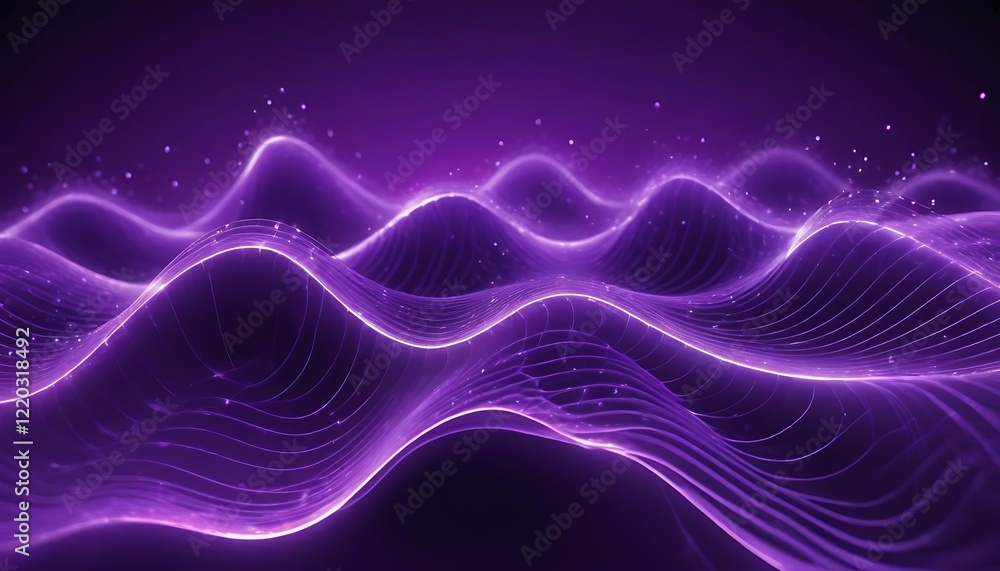 Fototapeta premium Purple waves with a purple background
