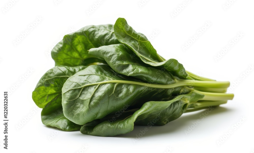 Fresh green spinach leaves on white background Fresh green spinach leaves on white background