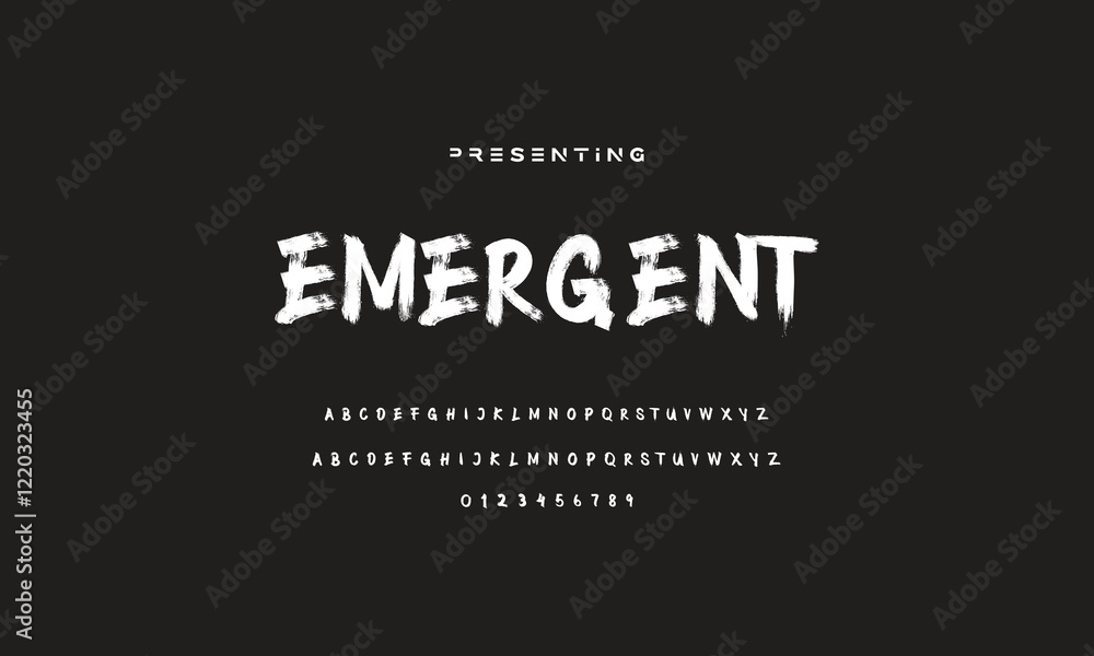 Stylish painted by a brush uppercase vector letters Stylish painted by a brush uppercase vector letters