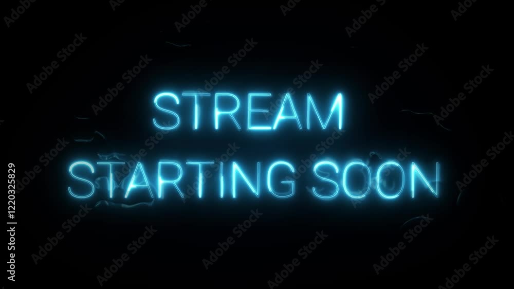 Stream Ended Banner with neon letters. Water drops effect neon aesthetic Stream Ended Banner with neon letters. Water drops effect neon aesthetic