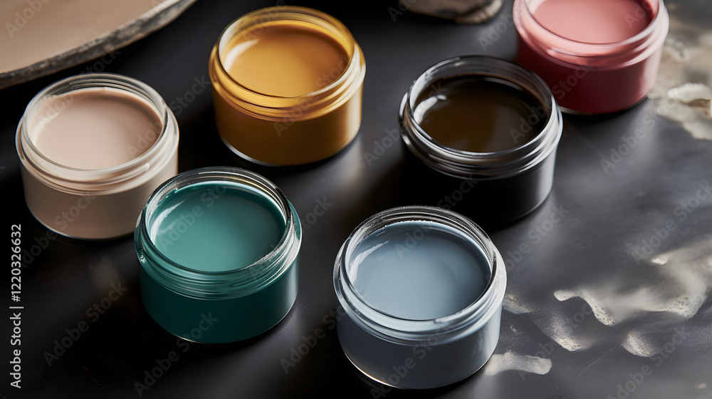 a group of different colors of paint a group of different colors of paint