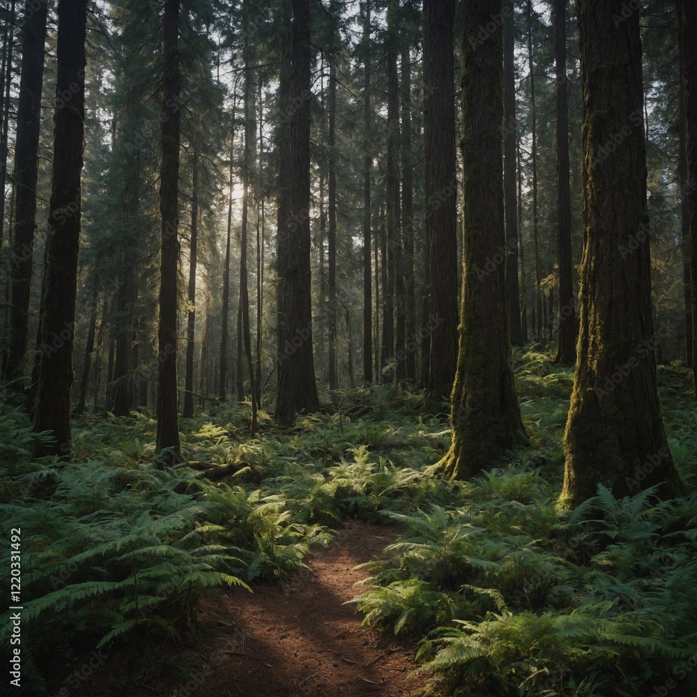 Obraz premium Write about a forest that’s known for its healing energy, where people come to find peace.