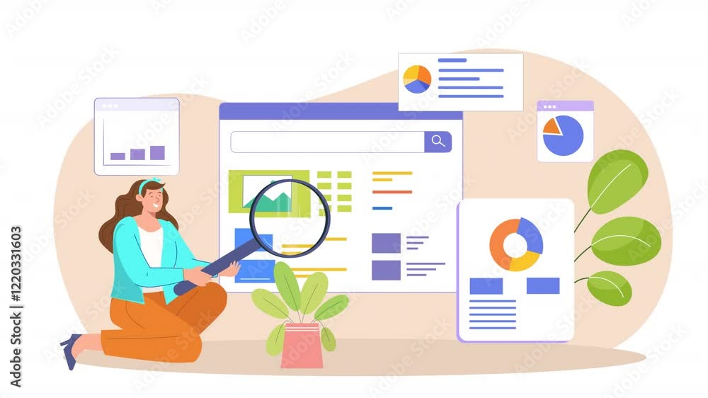 Mobile App Development Concept Stock Art Vector Animation Scene Mobile App Development Concept Stock Art Vector Animation Scene