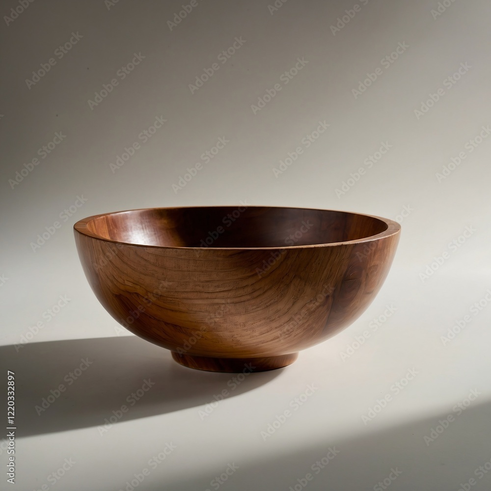 Rustic wooden bowl with visible natural grain and hand-carved details Rustic wooden bowl with visible natural grain and hand-carved details