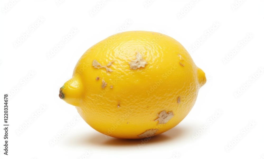 Fresh yellow lemon with blemishes Fresh yellow lemon with blemishes