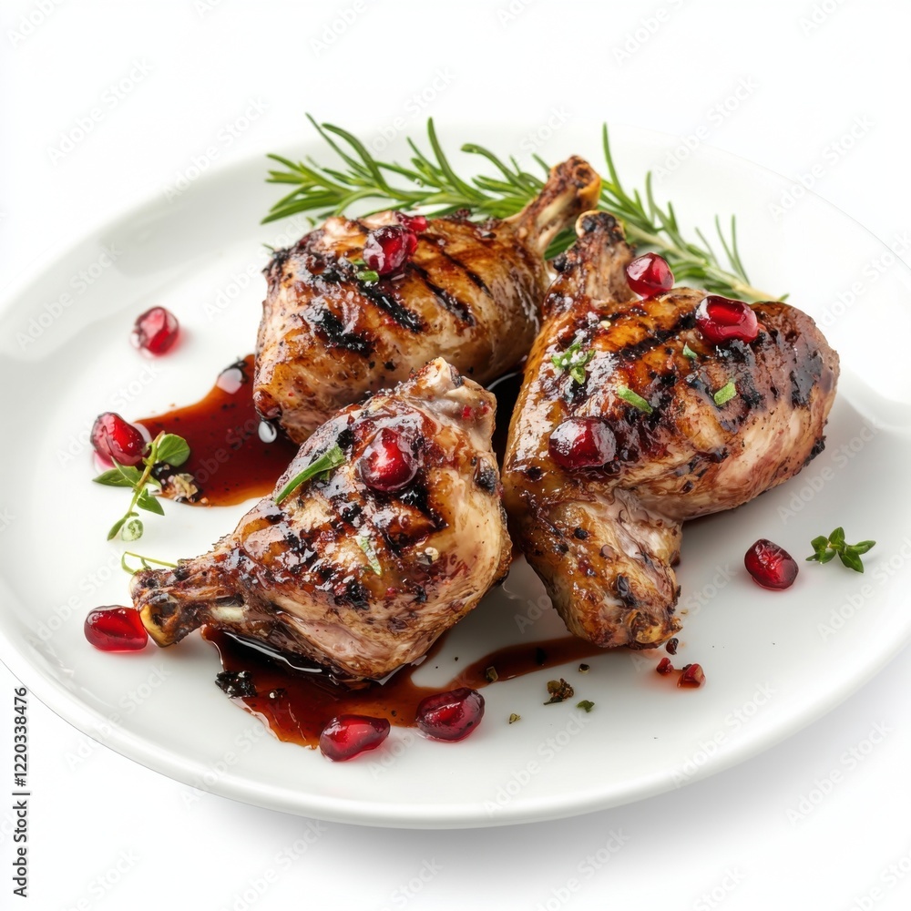 Grilled Quail with Pomegranate Glaze Grilled Quail with Pomegranate Glaze