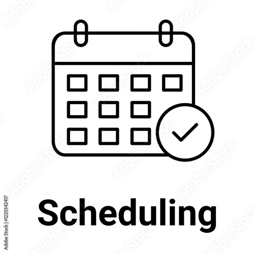 Scheduling Icon. Time Management and Planning Illustration for Productivity Tools.