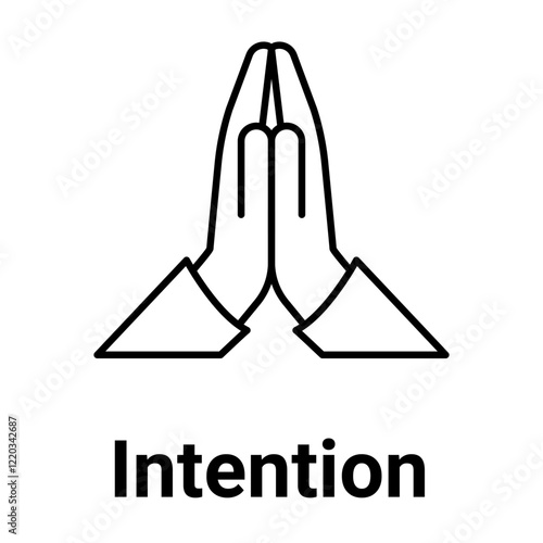 Intention Icon. Mindfulness and Goal Setting Illustration for Personal Development Concept.