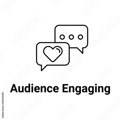 Audience Engaging Icon. Communication and Interaction Illustration for Social Media and Marketing.