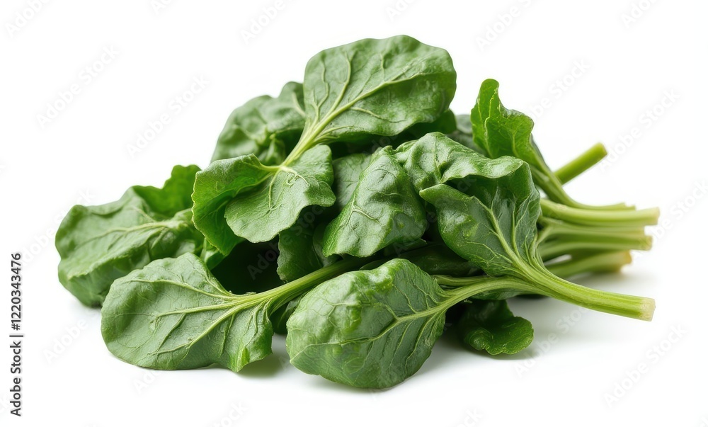 Fresh spinach leaves on white background Fresh spinach leaves on white background