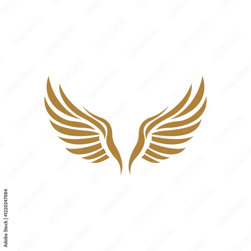 Obraz premium Bird wings illustration logos vector design