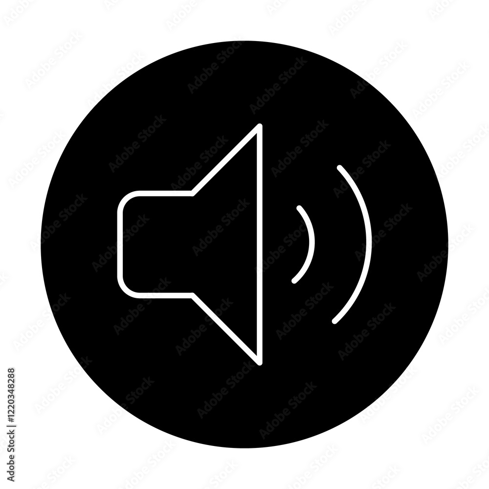 Audio Icon. Sound and Podcast Representation Illustration for Media and Entertainment. Audio Icon. Sound and Podcast Representation Illustration for Media and Entertainment.