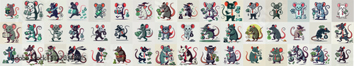 set of money corruption rat vector