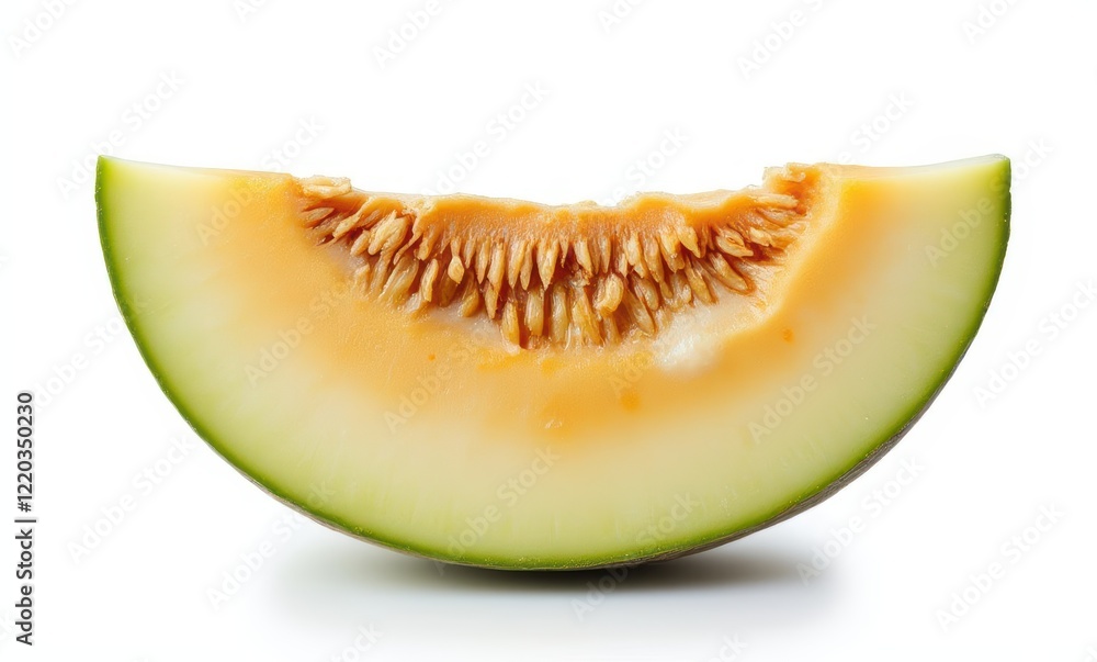 Fresh melon slice with vibrant colors Fresh melon slice with vibrant colors