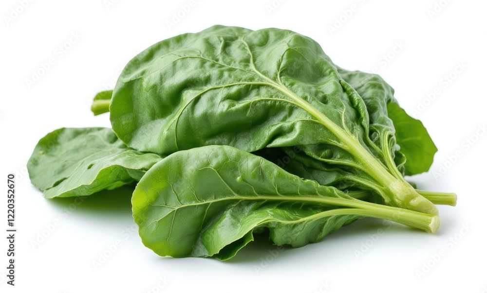 Fresh green spinach leaves isolated on white Fresh green spinach leaves isolated on white
