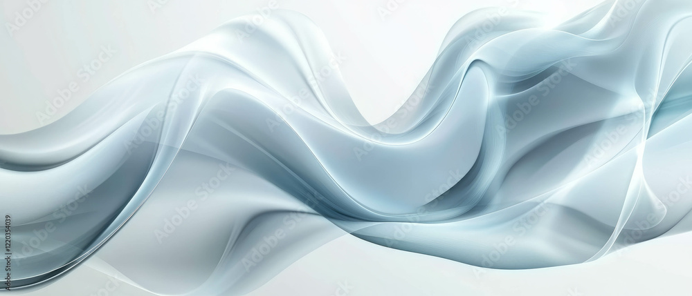 Fototapeta premium Abstract background of dynamic 3D digital waves with immersive central space