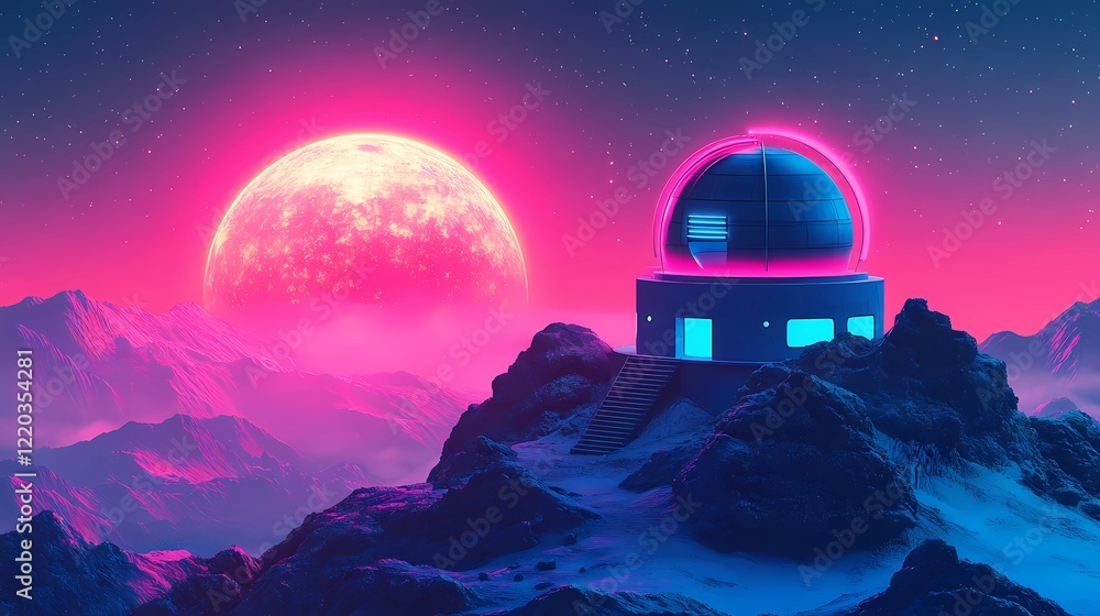 Vibrant retrowave aesthetic background with neon lights and gridlines. Vibrant retrowave aesthetic background with neon lights and gridlines.