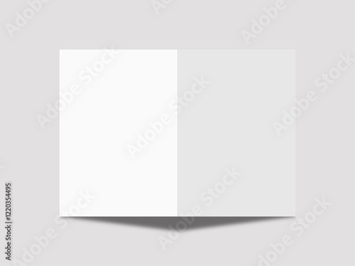 folded card mockups, Invitation mockups, two side brochure mockups