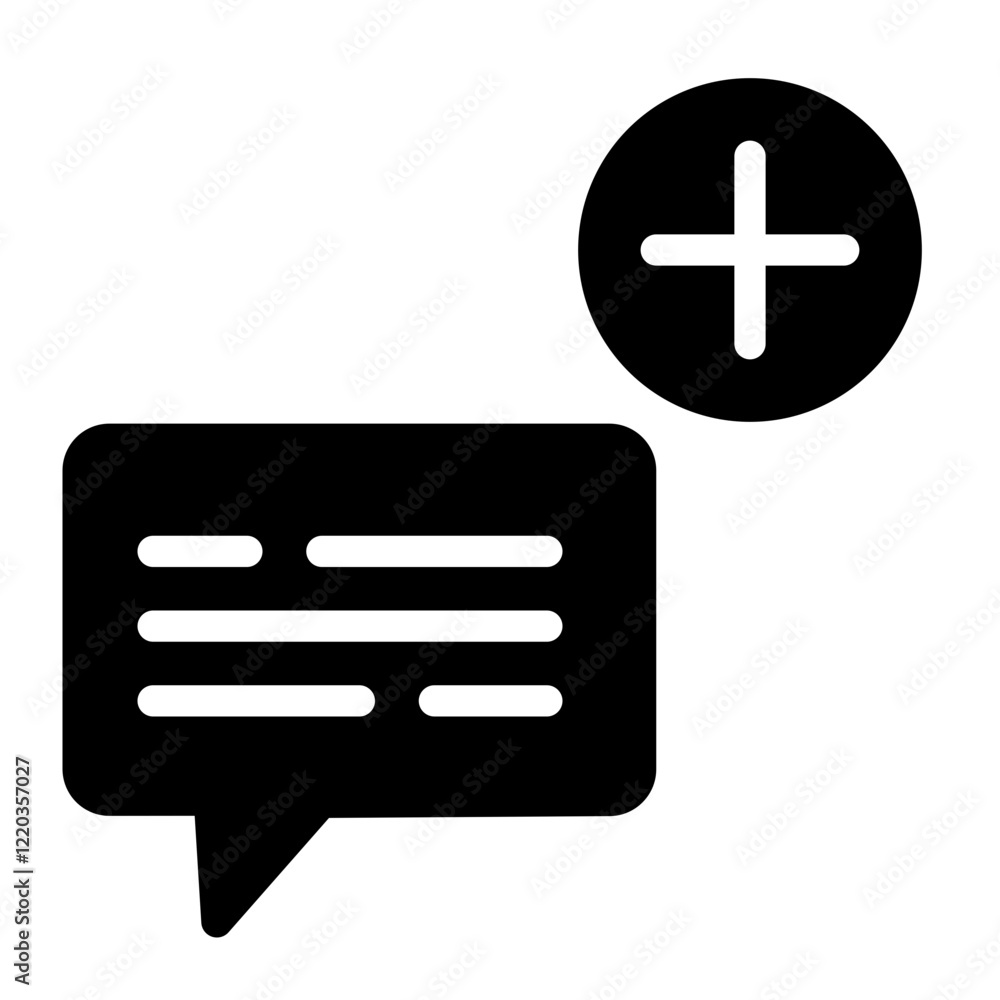 Obraz premium New Message Icon Glyph Style for Communication Technology Themes 