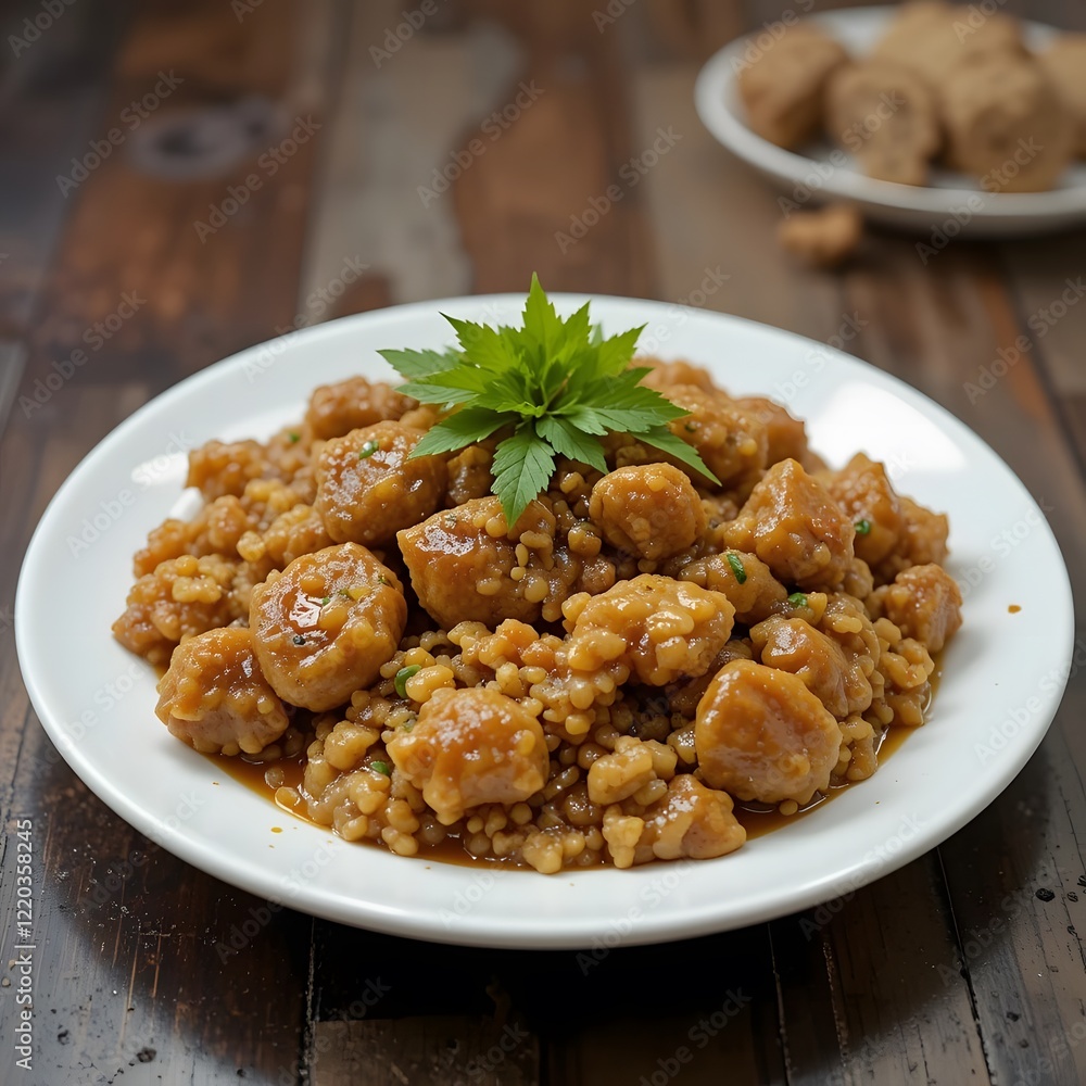 4k high quality Ai generative HD high definition meatballs with rice 4k high quality Ai generative HD high definition meatballs with rice