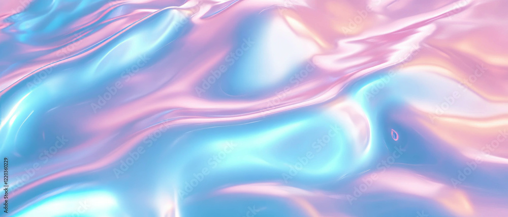 Obraz premium Abstract sound waves creating fluid motion and calming rhythms in a vibrant background