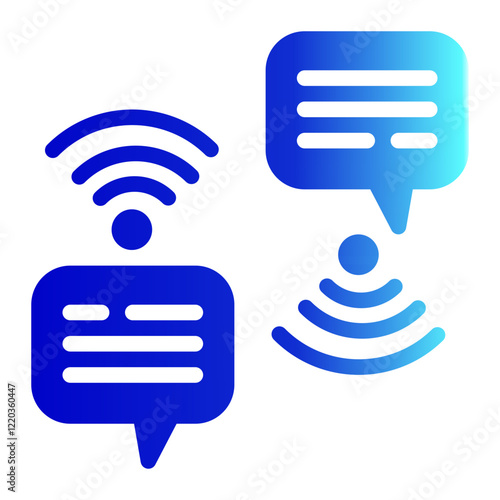 Live Chat Icon with Glyph Gradient Style