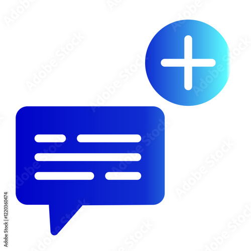 New Message Icon with Glyph Gradient Style