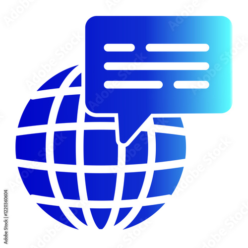 Language Icon with Glyph Gradient Style
