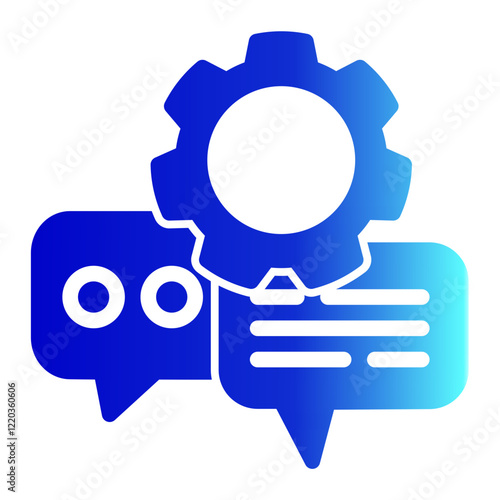 Communication Tools Icon with Glyph Gradient Style