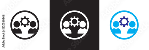 Workshop icon set.  isolated on white and black background. vector illustration. EPS10